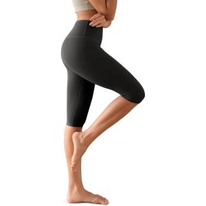imageODODOS ODCLOUD Buttery Soft Lounge Yoga Capris for Women 14quot  19quot  21quot High Waist Capri LeggingsOnyx Black Grey