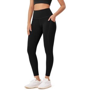 imageODODOS ODLEX 78 High Waist Workout Leggings with Pockets for Women 25quot28quot Tummy Control Athletic Yoga PantsBlack