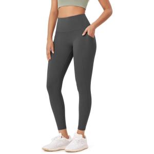 imageODODOS ODLEX 78 High Waist Workout Leggings with Pockets for Women 25quot28quot Tummy Control Athletic Yoga PantsCharcoal