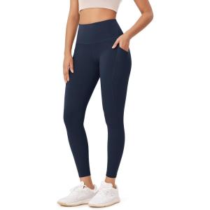 imageODODOS ODLEX 78 High Waist Workout Leggings with Pockets for Women 25quot28quot Tummy Control Athletic Yoga PantsNavy