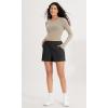 imageODODOS Cloud Feeling Long Sleeve Crop Tops for Women Crew Neck Athletic Gym Workout Yoga Tee ShirtsShaker Beige