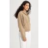 imageODODOS HalfZip Hoodies for Women Fleece Lined Cropped Sweatshirts Pullover Long Sleeve Sweater Thumb HoleKhaki