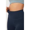 imageODODOS ODLEX High Waist Knee Length Workout Capris for Women 14quot 19quot Tummy Control Athletic Running Capri LeggingsNavy
