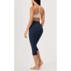 imageODODOS ODLEX High Waist Knee Length Workout Capris for Women 14quot 19quot Tummy Control Athletic Running Capri LeggingsNavy