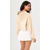 imageODODOS Purevibe Cotton Cropped Hoodies for Women Long Sleeve Pullover Crop Hooded SweatshirtsBeige