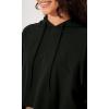 imageODODOS Purevibe Cotton Cropped Hoodies for Women Long Sleeve Pullover Crop Hooded SweatshirtsBlack