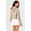 imageODODOS Purevibe Cotton Cropped Hoodies for Women Long Sleeve Pullover Crop Hooded SweatshirtsPlaza Taupe