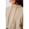 imageODODOS Purevibe Cotton Cropped Hoodies for Women Long Sleeve Pullover Crop Hooded SweatshirtsPlaza Taupe