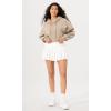 imageODODOS Purevibe Cotton Cropped Hoodies for Women Long Sleeve Pullover Crop Hooded SweatshirtsPlaza Taupe