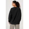 imageODODOS Womens Fleece Lined Oversized Sweatshirts Long Sleeve Crew Neck Pullover TopBlack