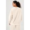 imageODODOS Womens Fleece Lined Oversized Sweatshirts Long Sleeve Crew Neck Pullover TopCream