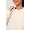 imageODODOS Womens Fleece Lined Oversized Sweatshirts Long Sleeve Crew Neck Pullover TopCream