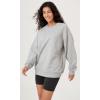imageODODOS Womens Fleece Lined Oversized Sweatshirts Long Sleeve Crew Neck Pullover TopHeather Grey