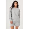 imageODODOS Womens Fleece Lined Oversized Sweatshirts Long Sleeve Crew Neck Pullover TopHeather Grey