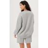 imageODODOS Womens Fleece Lined Oversized Sweatshirts Long Sleeve Crew Neck Pullover TopHeather Grey