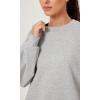 imageODODOS Womens Fleece Lined Oversized Sweatshirts Long Sleeve Crew Neck Pullover TopHeather Grey