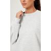 imageODODOS Womens Fleece Lined Oversized Sweatshirts Long Sleeve Crew Neck Pullover TopHeather White