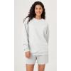 imageODODOS Womens Fleece Lined Oversized Sweatshirts Long Sleeve Crew Neck Pullover TopHeather White
