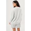 imageODODOS Womens Fleece Lined Oversized Sweatshirts Long Sleeve Crew Neck Pullover TopHeather White