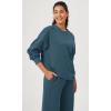 imageODODOS Womens Fleece Lined Oversized Sweatshirts Long Sleeve Crew Neck Pullover TopInk Blue