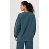 imageODODOS Womens Fleece Lined Oversized Sweatshirts Long Sleeve Crew Neck Pullover TopInk Blue