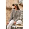imageODODOS Womens Fleece Lined Oversized Sweatshirts Long Sleeve Crew Neck Pullover TopMushroom