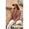 imageODODOS Womens Fleece Lined Oversized Sweatshirts Long Sleeve Crew Neck Pullover TopMuted Clay