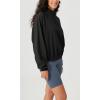 imageODODOS Womens Purevibe Cotton HalfZip Pullover Funnel Neck Sweatshirts Long Sleeve TopsBlack