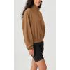 imageODODOS Womens Purevibe Cotton HalfZip Pullover Funnel Neck Sweatshirts Long Sleeve TopsBrown
