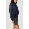 imageODODOS Womens Purevibe Cotton HalfZip Pullover Funnel Neck Sweatshirts Long Sleeve TopsDark Blue