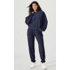 imageODODOS Womens Purevibe Cotton HalfZip Pullover Funnel Neck Sweatshirts Long Sleeve TopsDark Blue