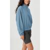 imageODODOS Womens Purevibe Cotton HalfZip Pullover Funnel Neck Sweatshirts Long Sleeve TopsSteel Blue
