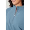 imageODODOS Womens Purevibe Cotton HalfZip Pullover Funnel Neck Sweatshirts Long Sleeve TopsSteel Blue