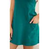 imageODODOS Womens Purevibe Cotton Mini Dress with Pockets Strappy Racerback Cover Up Tank Dress Shirts Not IncludedLake Green