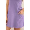 imageODODOS Womens Purevibe Cotton Mini Dress with Pockets Strappy Racerback Cover Up Tank Dress Shirts Not IncludedPurple