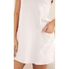 imageODODOS Womens Purevibe Cotton Mini Dress with Pockets Strappy Racerback Cover Up Tank Dress Shirts Not IncludedWhite