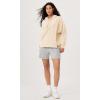 imageODODOS Womens Purevibe Cotton Oversized Hoodies Side Slit Sweatshirts Long Sleeve Pullover Top with PocketBeige