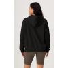imageODODOS Womens Purevibe Cotton Oversized Hoodies Side Slit Sweatshirts Long Sleeve Pullover Top with PocketBlack