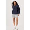 imageODODOS Womens Purevibe Cotton Oversized Hoodies Side Slit Sweatshirts Long Sleeve Pullover Top with PocketDark Blue