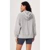 imageODODOS Womens Purevibe Cotton Oversized Hoodies Side Slit Sweatshirts Long Sleeve Pullover Top with PocketHeather Gray
