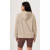 imageODODOS Womens Purevibe Cotton Oversized Hoodies Side Slit Sweatshirts Long Sleeve Pullover Top with PocketPlaza Taupe