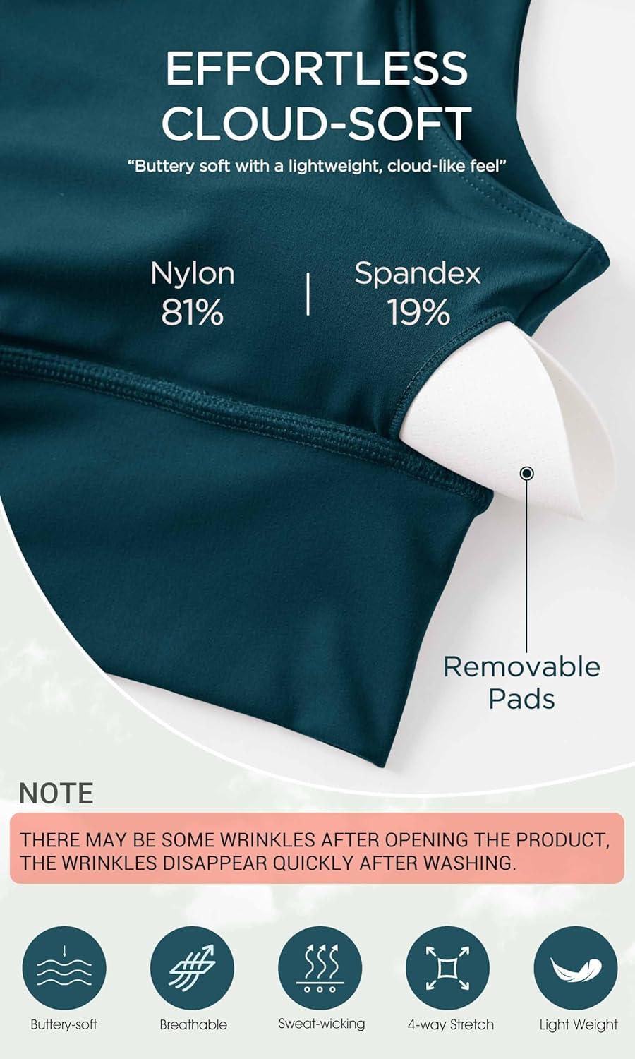 imageODODOS Cloud Feeling V Neck Padded Sports Bra for Women U Back Wirefree Yoga Bra Crop TopForest Teal