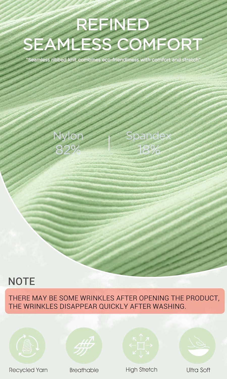 imageODODOS Womens Crop Seamless RibKnit Camisole Strappy Racerback Cropped Tank TopsMint