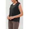 imageODODOS Modal Soft Sleeveless Shirts for Women Crew Neck Yoga Tee Summer Flowy Workout Tank TopsBlack