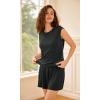 imageODODOS Modal Soft Sleeveless Shirts for Women Crew Neck Yoga Tee Summer Flowy Workout Tank TopsBlack