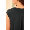imageODODOS Modal Soft Sleeveless Shirts for Women Crew Neck Yoga Tee Summer Flowy Workout Tank TopsBlack