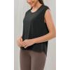 imageODODOS Modal Soft Sleeveless Shirts for Women Crew Neck Yoga Tee Summer Flowy Workout Tank TopsBlack