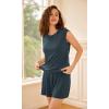 imageODODOS Modal Soft Sleeveless Shirts for Women Crew Neck Yoga Tee Summer Flowy Workout Tank TopsDeep Teal