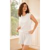imageODODOS Modal Soft Sleeveless Shirts for Women Crew Neck Yoga Tee Summer Flowy Workout Tank TopsWhite