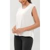 imageODODOS Modal Soft Sleeveless Shirts for Women Crew Neck Yoga Tee Summer Flowy Workout Tank TopsWhite